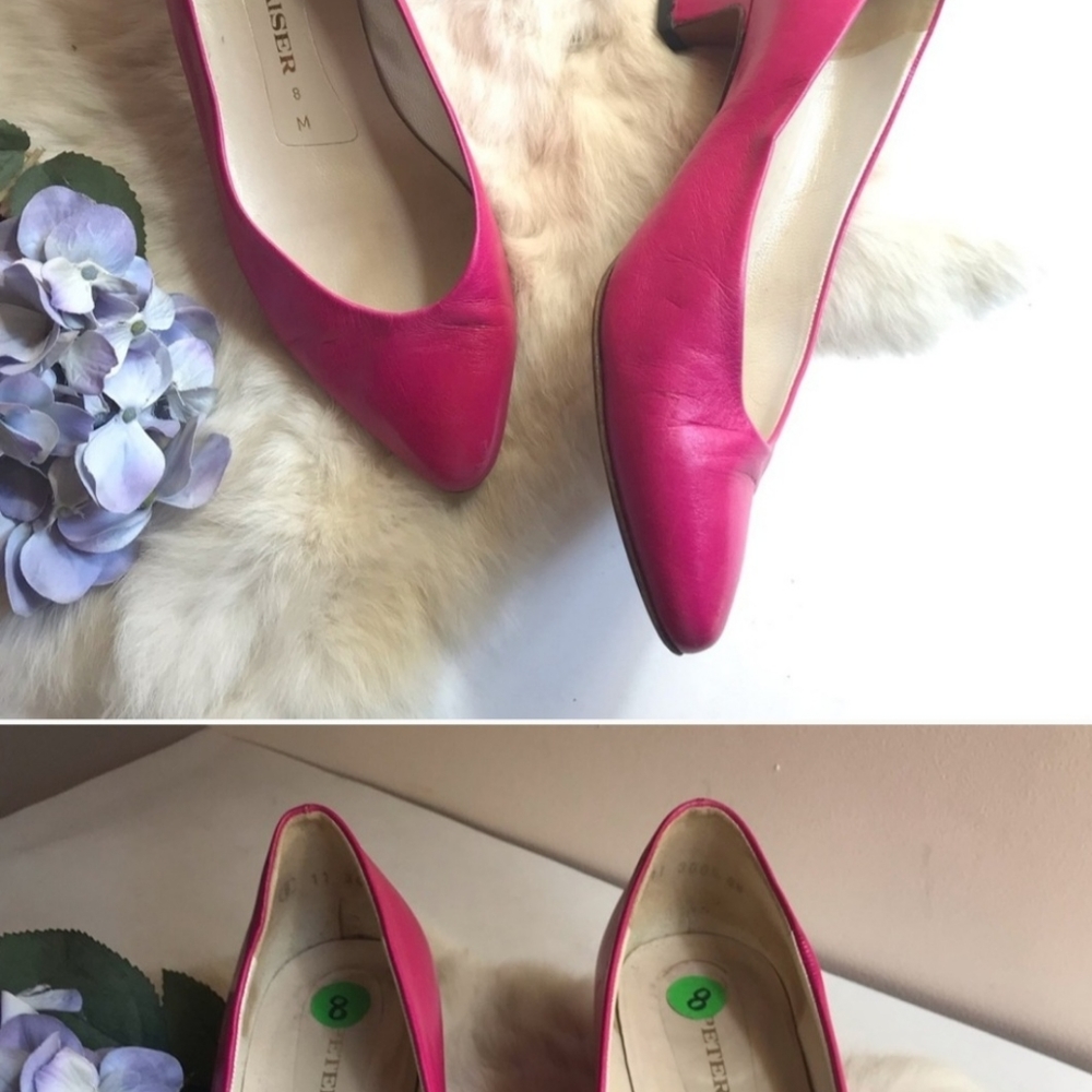 Vintage Peter Kaiser 80s Women’s Hot Pink Heels 8